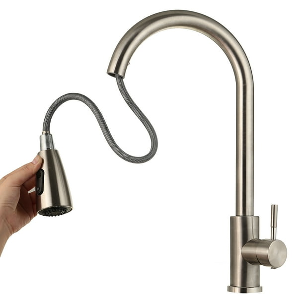 Details about / MOEN Indi Single-Handle Pull-Down Sprayer Kitchen Faucet Black